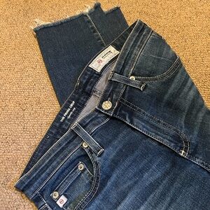 AG Adriano Goldschmied Dark Blue Ankle Jeans